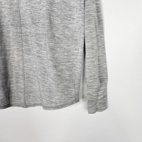 Athleta Girls Large 12 Heather Gray Open Front Cardigan Sweater Hoodie Modal - Picture 4 of 7
